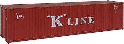 Walthers-Acc 40' HC Container K-Line - HO Scale Model Train Freight Car Load