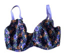 $76 BRAVISSIMO PURPLE FLORAL DELILAH BALCONETTE UNDERWIRE BRA SIZE 34J — photo 2
