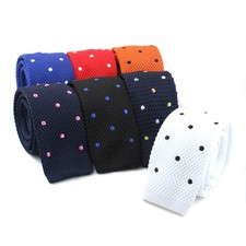 Men Polka Dots Knitted Necktie Wedding Party Business Formal 6CM Skinny Neck Tie