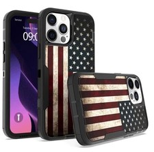 American Flag Shock Proof Case For iPhone 13,14,15 and 16 Series with Free S.P.