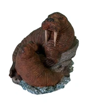 Mother with Baby Walrus Figurine Souvenir Oceana Collectible Russ Berrie & Co-S4