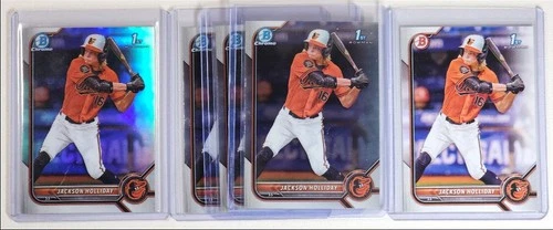 [5] JACKSON HOLLIDAY 2022 BOWMAN CHROME DRAFT 1ST REFRACTOR + PAPER Q4920