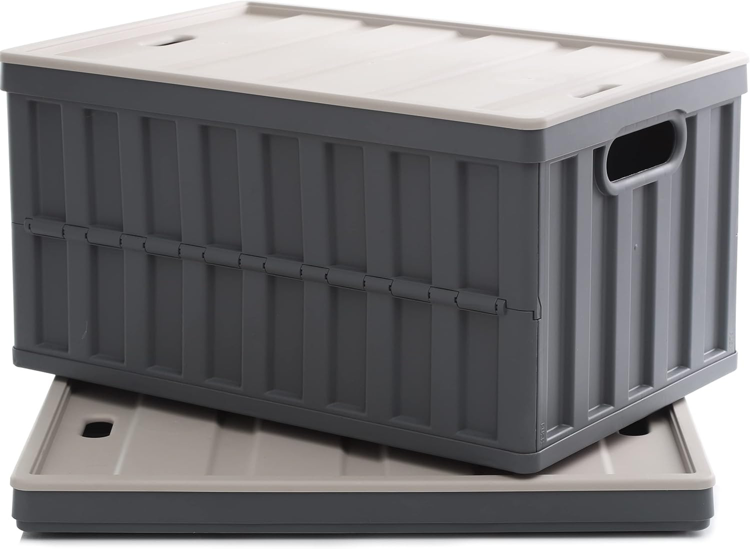 64L Collapsible Storage Bins with Lids Plastic Storage Containers for Organiz...