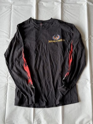 House of Kolor Men's Black Long Sleeve Crew Neck Double-Sided Graphic T-Shirt
