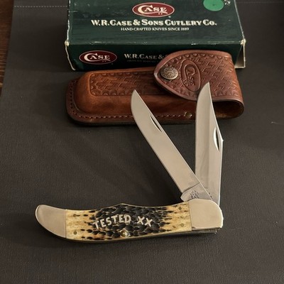   2004 Case XX 6265 Midnight Bone Tested XX Shield Hunter Folding Knife