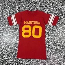 Vintage 80s Champion Manitoba Canada Retro College Jersey