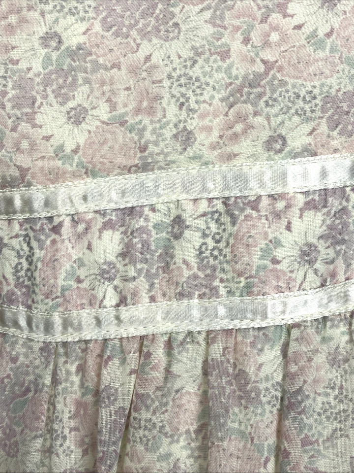 Vestido Maxi Gunnesax Talla 9 Vintage Años 70 Gunne Sax Floral Estampado Margarita Pradera Foto 3 de 4