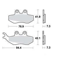 Bremsklotz Vorne MCB664 Standard FüR Sherco Citycorp 125 Supermotard 2008-2010