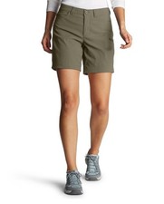  60 Eddie Bauer Women  s Rainier shorts- Sprig Khaki - Size 8 32W - NEW Tags