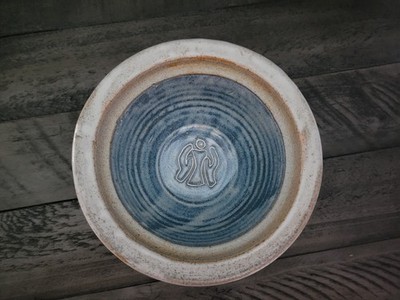 Rob Grimes Tested by Fire Studio Pottery Mixing Bowl Guardian Angel Praise God