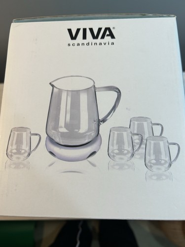 Viva Scandinavia Mulled Wine Set 6 Piece Glass Warm Cider Entertaining Set NEW - Picture 11 of 11