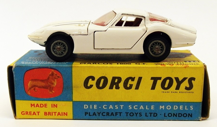 Corgi Toys Vintage Model Car 324 - Marcos 1800 GT Volvo Engine