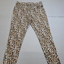 No Boundaries Leopard Print Pants Womens XXL 19 Tan Black Animal Skinny