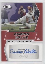 2019 Sage Hit Premier Draft Rookie Auto Damion Willis #A82 Auto 0xl5