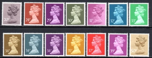 SCARCER HARRISON PHOSPHORISED PAPER  MACHINS (14) FINE MNH.