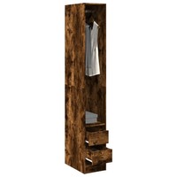 Kleiderschrank Schmal RäUchereiche 30X50X200 Cm Holzwerkstoff