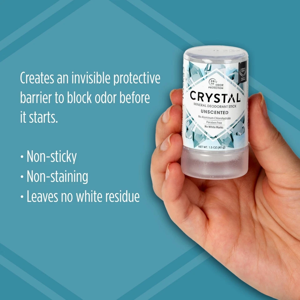 CRYSTAL Deodorant Mineral Deodorant Stick, Travel, 1.5 Ounce (Pack Of 1) - Image 3 of 4