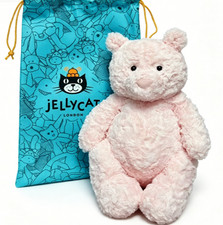 Jellycat Leola Pink Bear Plush Doll 28cm - Brand New w/ Free Shipping