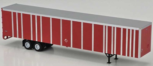 Remolque de carretera Bowser 43431 HO línea ejecutiva roja sin decorar 53' Platewall | Zustand: New