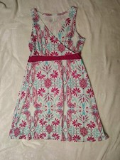 Lola By AFG Women's Stretch Midi Dress Size Medium, Colorful Boho Summer