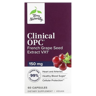 2 X Terry Naturally, Clinical OPC, 150 mg , 60 Capsules-Worldwide