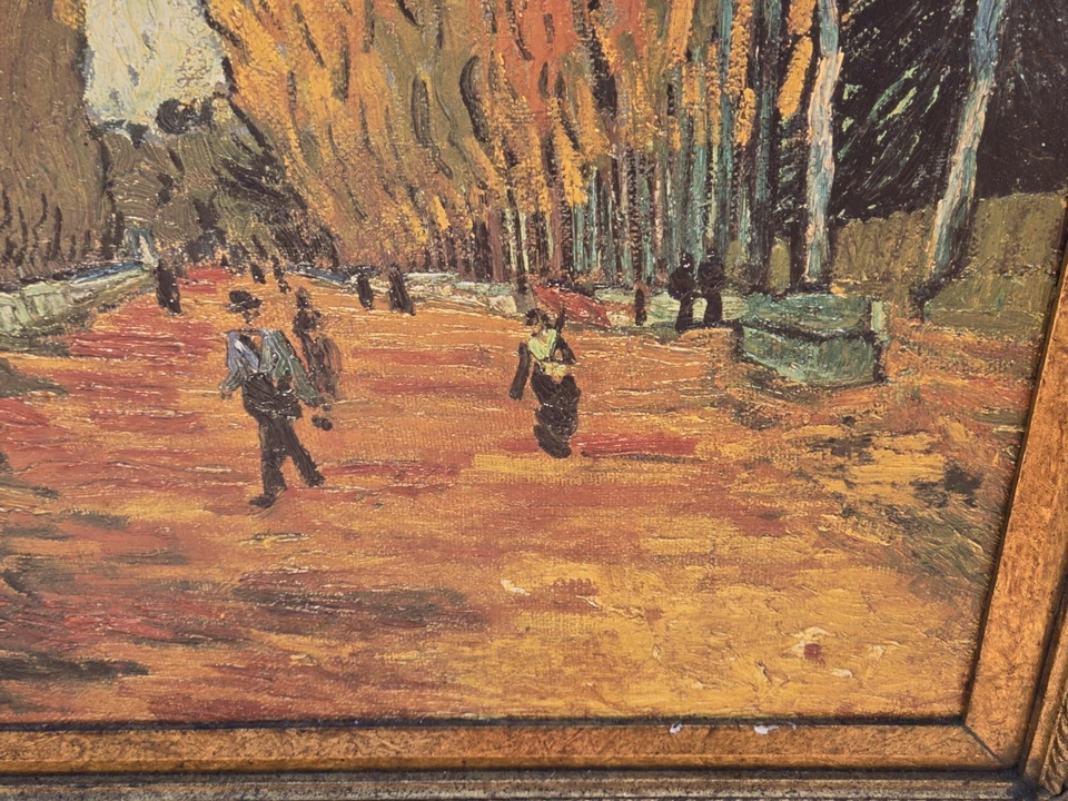 Vincent Van Gogh Oil Painting Allee des Alycamps LTD ED Brush Strokes Museum - Image 4 of 4