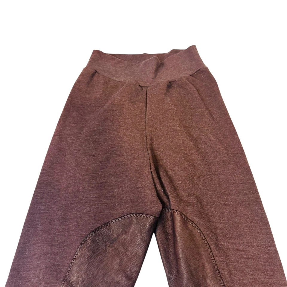 Pantalones de montar ecuestres Aanstadt Das pantalones de asiento completo de cuero de ciervo marrón Foto 3 de 4