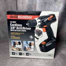 NEW Drill Master 62868 Cordless Drill Driver 18 Volt 3/8" W Battery and Charger