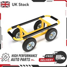 Dolly Trolley Removal Cart  Pneumatic Wheels 20.5CM Metal 75cm x32cm Gearzaar