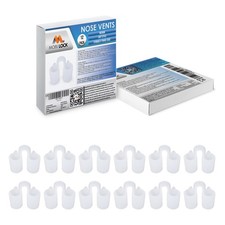 Nose Vent Sinus Relief Dilator Pack of 12 - Medium - Soft Silicone, White