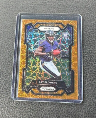 2023 Panini Prizm Zay Flowers Rookie Orange Lazer Prizm | eBay