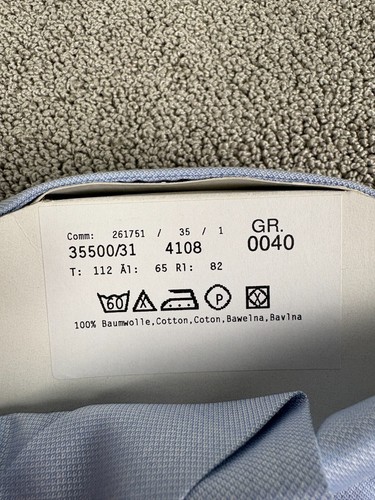 PIERRE CARDIN Herren langarm Hemd bügelfrei Gr. 40 hellblau NEU!! #619 - Imagen 3 de 4