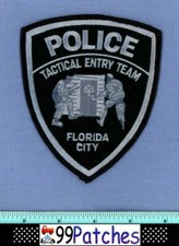 FLORIDA CITY * SWAT TACTICAL ENTRY TEAM (Subdued) Police Shoulder Patch 6B