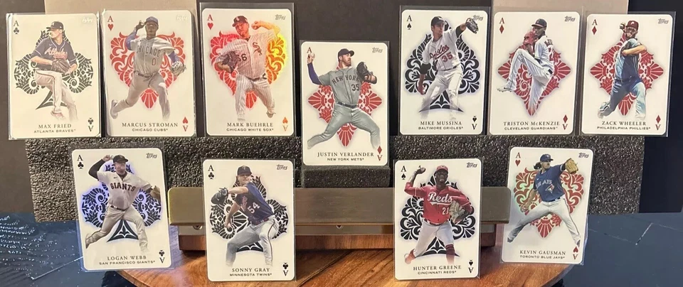 Lote de 11 cartas 2023 Topps All Aces VERLANDER MUSTINA BUEHRLE GRIS WEBB FRITO ZACK Foto 3 de 4