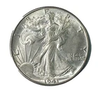 1941 D 50c Walking Liberty Silver Half Dollar Fifty Cents Denver AU