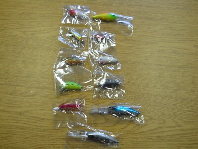Lot 11 Top Water Crank Bait Surface Lures 2 1/2'' & 4'' Long Floating Popper Lot 4