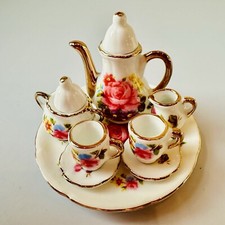 8Pcs Miniature Ceramic Coffee Set, 1:6 Scale