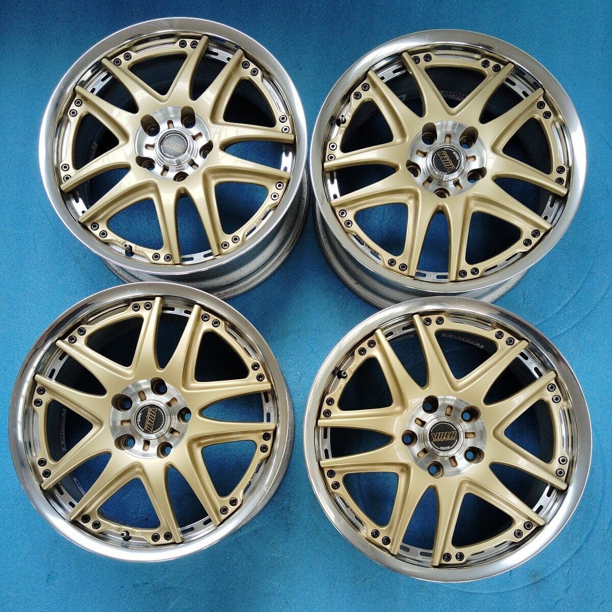 RAYS VOLK RACING GT-V gold 4Wheels 17inch 7J +49 5×114.3 | eBay