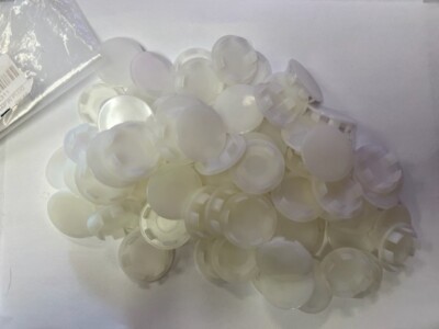 McMaster-Carr pack of 92 #9688K311 Off-White Plastic Snap-in Panel Plugs.
