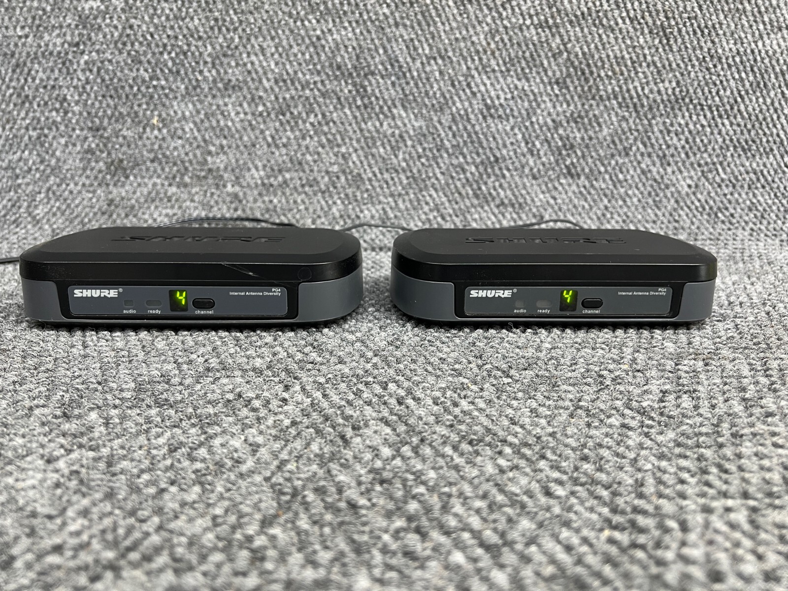 LOT of 2 Shure PG4 K7 Wireless Receiver Microphone Transmitt