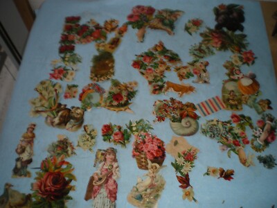 38619 170 Oblaten scrabs Glanzbilder 1900 Serie Pflanzen