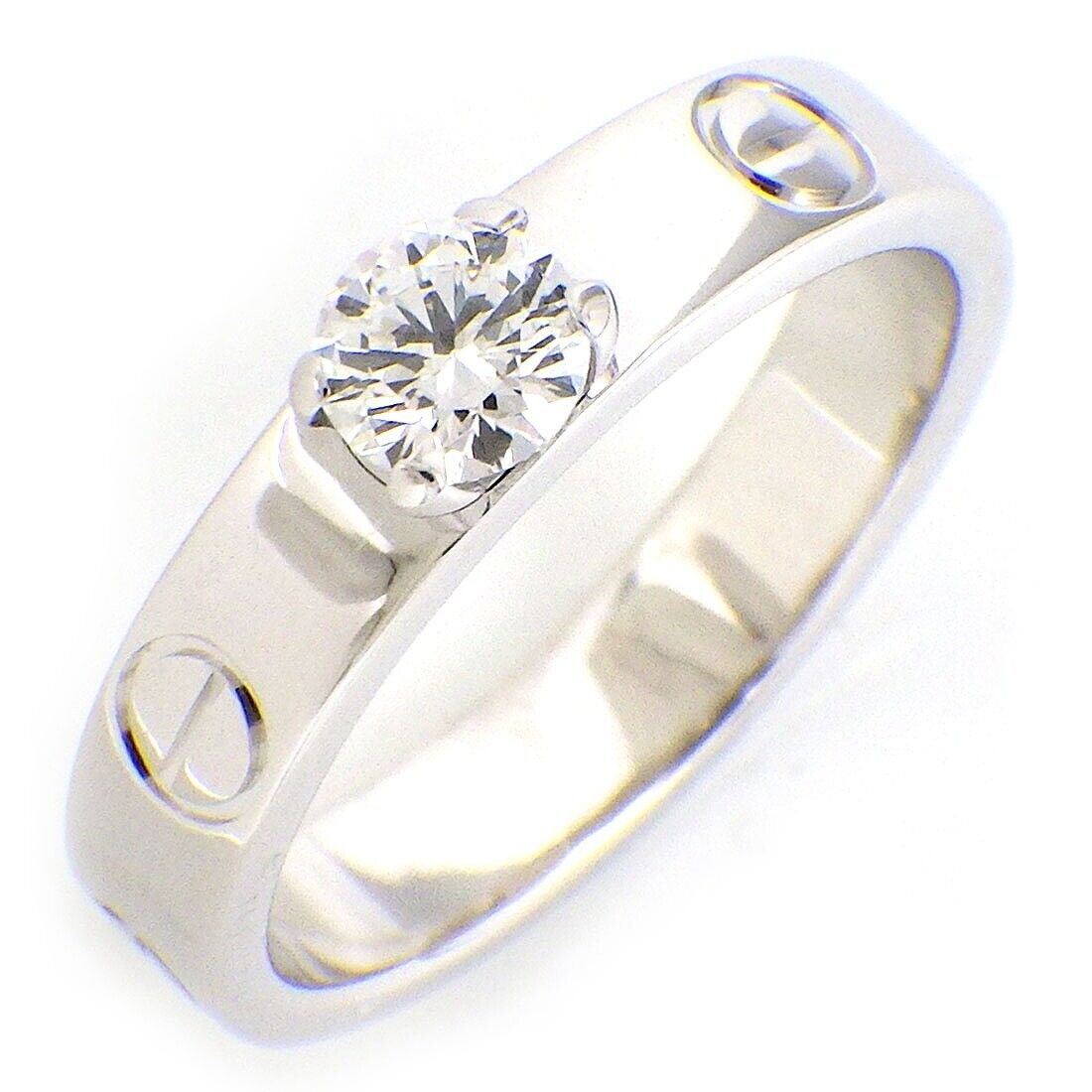 Cartier Ring Love Solitaire N4204047 1P Diamond 750 White Gold