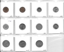 PANAMA 1 CENTESIMO - 1/4 BALBOA 1953-2008 11 Coins. 1W1