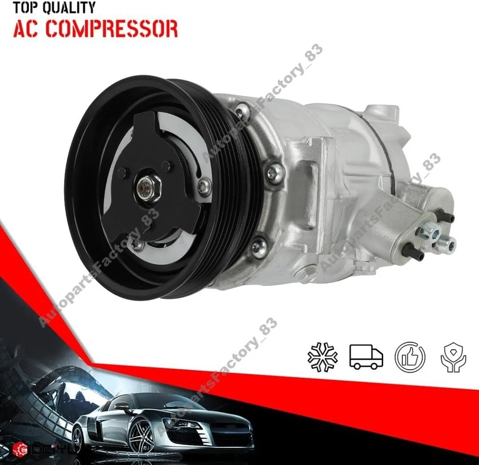Compresor de aire acondicionado para coche 2012-2013 para Audi TT RS Quattro 2,5 L 1K0820803G Foto 4 de 4