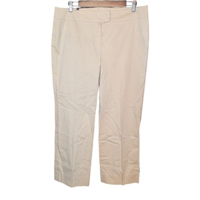 Escada Cotton Flat Front Straight Leg Trousers 40