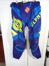 Alpha Cycle Gear Pants Mens Padded Blue Racing Motorcycle Moto