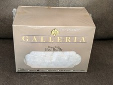 Vintage Galleria Elegant Eyelet Bed Ruffle White Full Size Made in USA NEW 