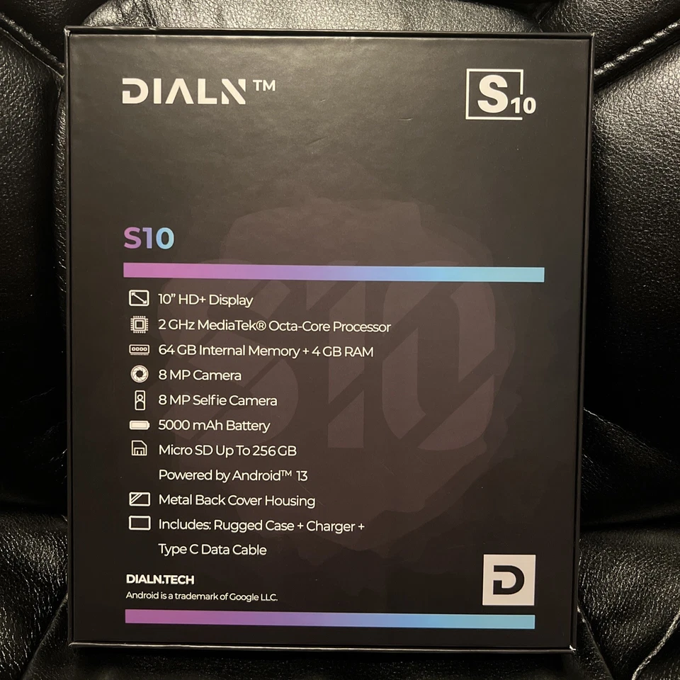 BRAND NEW - DIALN S10 Tablet 4G + WIFI - 64 GB & 4GB RAM - T-Mobile - 10” Screen - Image 2 of 4