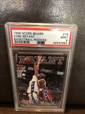 1996 Score Board Basketball Rookies #15 Kobe Bryant RC PSA 9 MINT LA Lakers