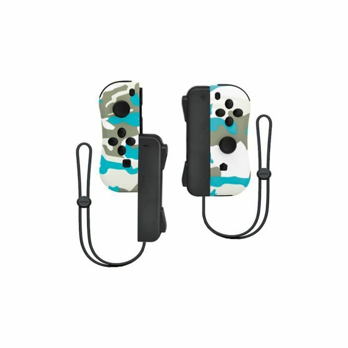 Manette Switch Joy-Con Snownite pour remplacer vos joysticks défectueux avec dragonne